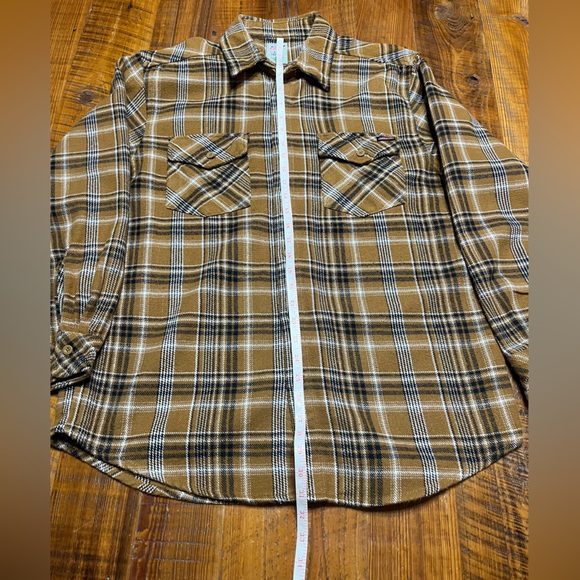 Dickies Long Sleeve Plaid Flannel Button Down Shirt Size Large - Picture 7 of 11